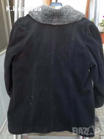 Черно дамско зимно палто, снимка 4 - Палта, манта - 22518476