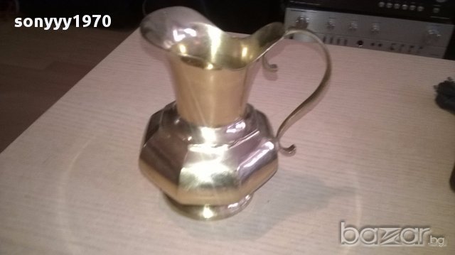 Красива кана в цвят злато-14х14х11см-внос швеицария, снимка 10 - Антикварни и старинни предмети - 17140132