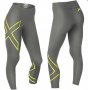 2xu mid rise compression tights W slate-lime