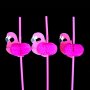 10 бр Фламинго сламки огъващи се 3D тяло парти декорация