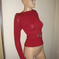 Елегантна червена дамска блуза с дълъг ръкав, реплика на "Dolce&Gabbana", "D&G", дамски топ, ръкави, снимка 4 - Блузи с дълъг ръкав и пуловери - 9205115