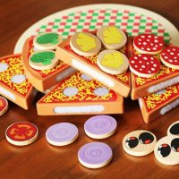 Wood Pizza ПИЦА ОТ ДЪРВО за деца всички дървени играчки на изгодни цени, снимка 1 - Образователни игри - 25014980