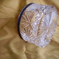 Кристална купа с метален обков., снимка 3 - Антикварни и старинни предмети - 14454331