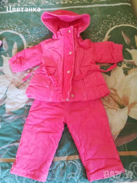 Бебешки ватирани джинсови яке и панталон 1,5 г., снимка 1
