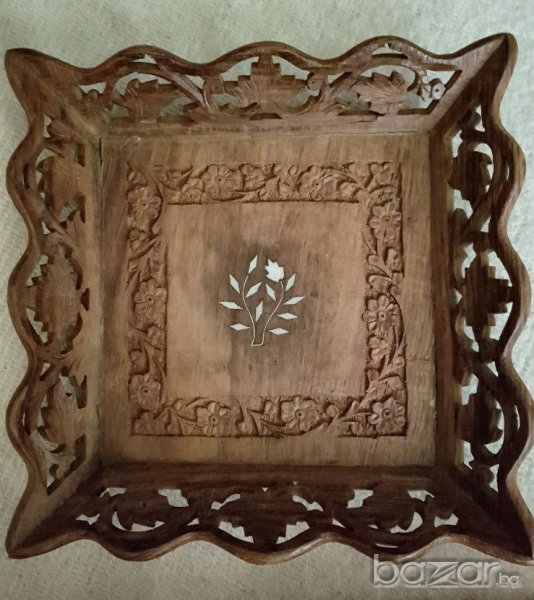 Дървен поднос, снимка 1