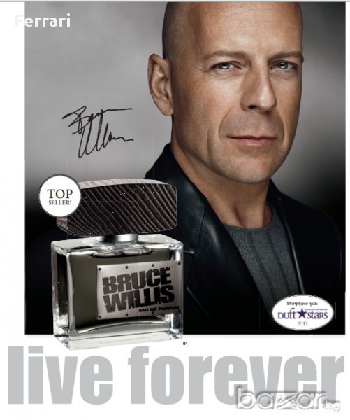  Bruce Willis Smart Guys live forever мъжки парфюм Полъх на безсмъртността by LR, снимка 1