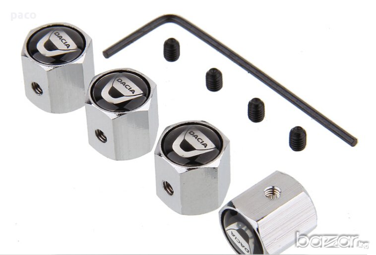 Защита от кражба! Метални капачки за вентили! Дачия!, снимка 1