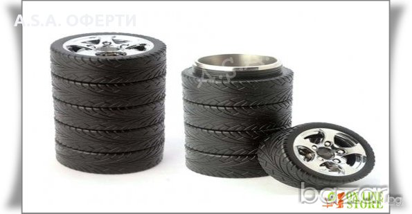 Страхотна термо чаша-термос във формата на автомобилни гуми, снимка 1