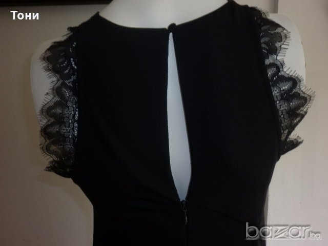 Стилна черна рокля h&m , снимка 1 - Рокли - 18565515
