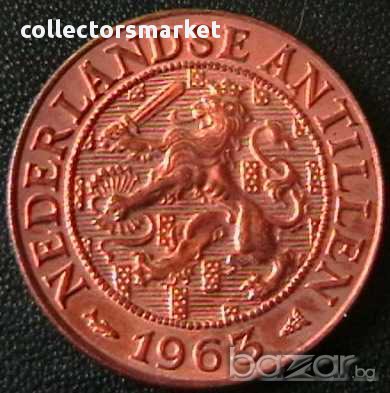 1 цент 1963, Холандски Антили, снимка 2 - Нумизматика и бонистика - 16040529