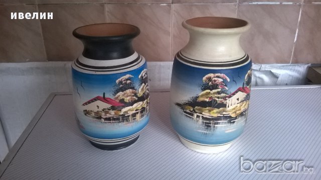 две керамични вази, снимка 1 - Вази - 12825192