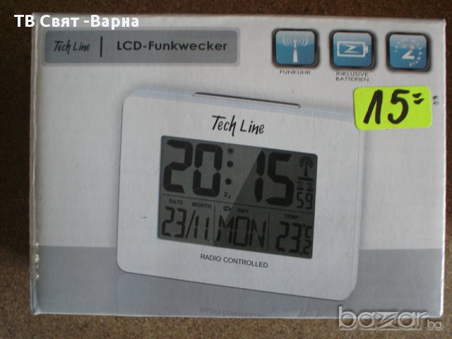 Немски електронен часовник Tech Line, снимка 1 - Други - 17827625