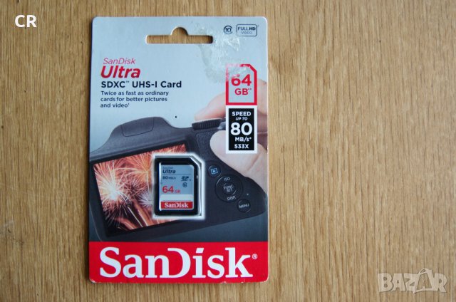 SanDisk Ultra SDXC 64GB UHS-I Class 10 80MB/s карта памет 