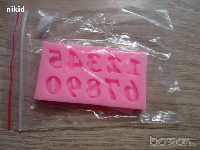 малки цифри числа силиконов молд форма за декор украса торта фондан шоколад бисквитки, снимка 3 - Форми - 9836027