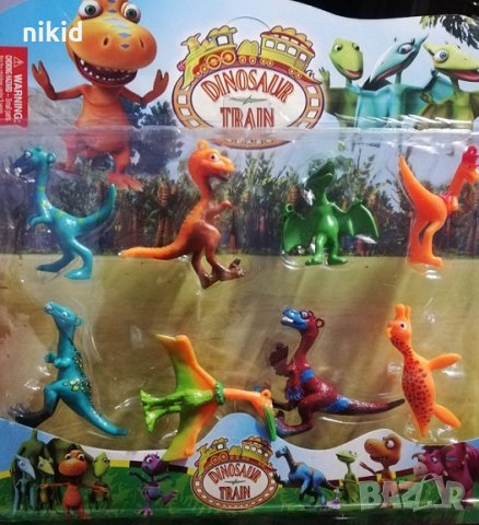 8 бр Dinosaur Train динозаври пластмасови фигурки PVC за игра и украса торта топер