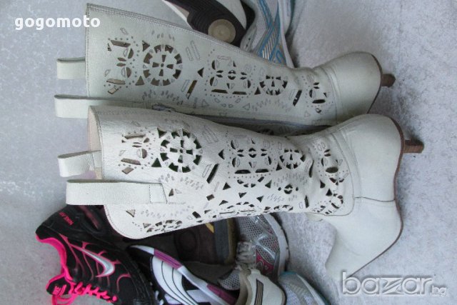 летни ботуши Laura Bellariva original White Summer Boots, N-37, естествена кожа,GOGOMOTO.BAZAR.BG®, снимка 12 - Дамски обувки на ток - 17046841