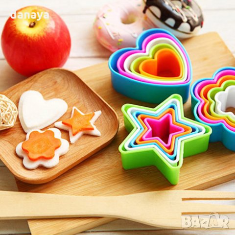 5бр в комплект форми за сладки елха звезда сърце цвете резци човече, снимка 2 - Домашни потреби и битова химия - 23371431