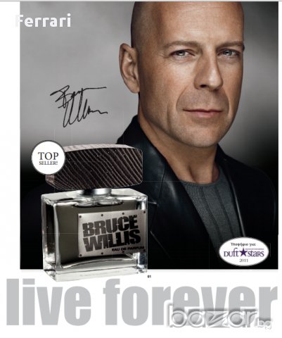  Bruce Willis Smart Guys live forever мъжки парфюм Полъх на безсмъртността by LR, снимка 1