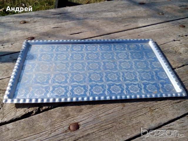 Алуминиев поднос с орнаменти, снимка 3 - Антикварни и старинни предмети - 19784406