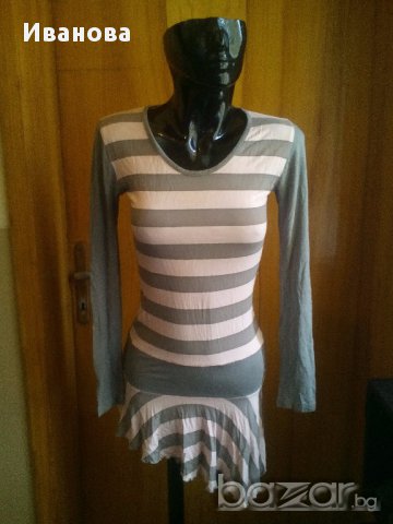 Туника в сиво и розово М, снимка 1