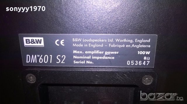 b&w dm 601 s2-made in england-2х100w/8ohm-внос англия, снимка 14 - Тонколони - 19305731