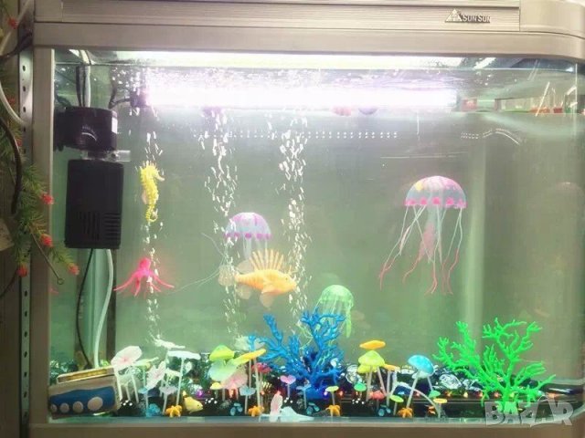 медуза за аквариум декорация фосфорен светещ ефект, снимка 3 - Аквариуми - 17568360