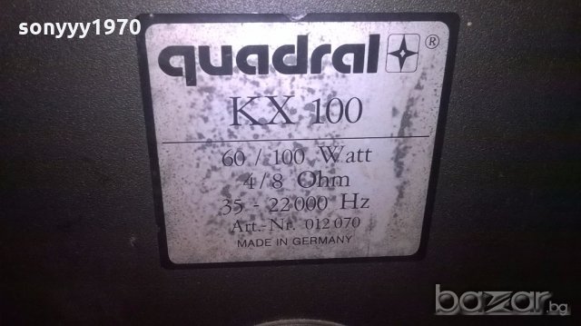 quadral kx-100 made in germany-2х100w-4/8ohm-внос франция, снимка 16 - Тонколони - 19246946