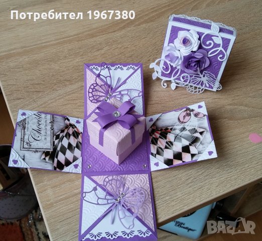 Подарък за сватба, рожден ден експлодиращи кутийки-ръчна изработка, снимка 10 - Други - 21601031
