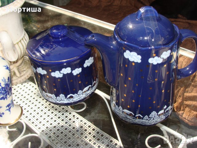  Лот порцелан буркан и кана , снимка 3 - Други - 22801045