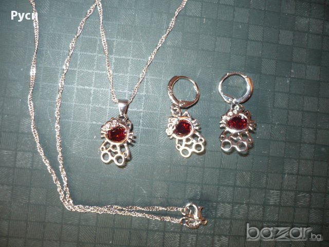 Сет - колие с висулка + обеци, снимка 3 - Бижутерийни комплекти - 17026111