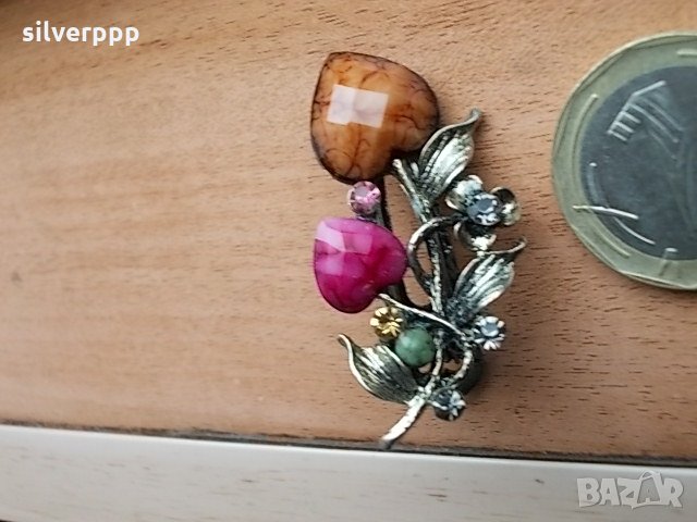  Стара брошка - 1 , снимка 2 - Антикварни и старинни предмети - 23518871