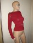 Елегантна червена дамска блуза с дълъг ръкав, реплика на "Dolce&Gabbana", "D&G", дамски топ, ръкави, снимка 4