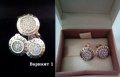 Сребърни стерлинги пръстен и обеци в стил PANDORA Проба S925, код 0521