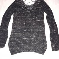 Нов черно- златист пуловер, снимка 1 - Блузи с дълъг ръкав и пуловери - 19979451