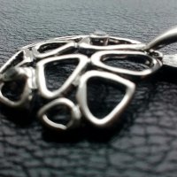 Сребърна висулка - неповторима,великолепна, с циркони, снимка 6 - Колиета, медальони, синджири - 20332569