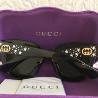 Gucci дамски слънчеви очила с звезди камъни, снимка 7 - Слънчеви и диоптрични очила - 23456402