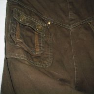 Дънкова пола с волани ”Phink Industries" / кафява дънкова пола, снимка 9 - Поли - 15446553