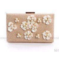 Абитуриентска дамска чанта клъч с цветя, снимка 2 - Чанти - 20181035