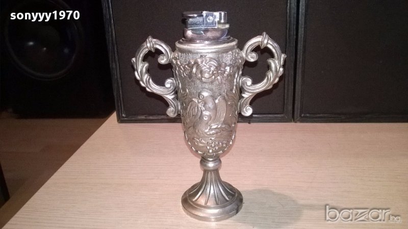 Ретро запалка амфора-19х14х7см-внос швеицария, снимка 1