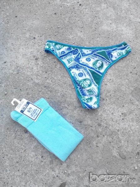 Ново!Комплект 3/4 чорапи + бельо долар, снимка 1