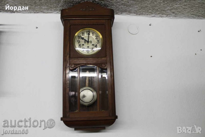 Дървен стенен часовник Густав Бекер, снимка 1