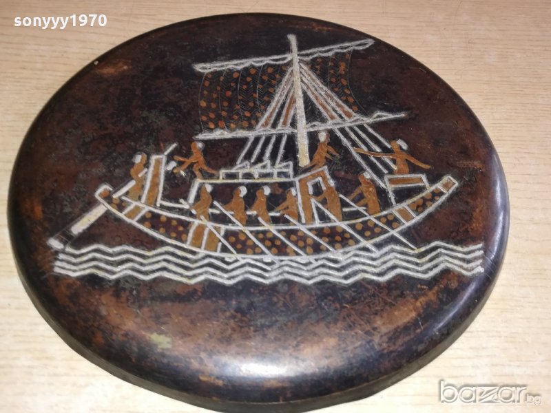 ретро колекция-метална чиния за стена-внос швеицария-24см, снимка 1