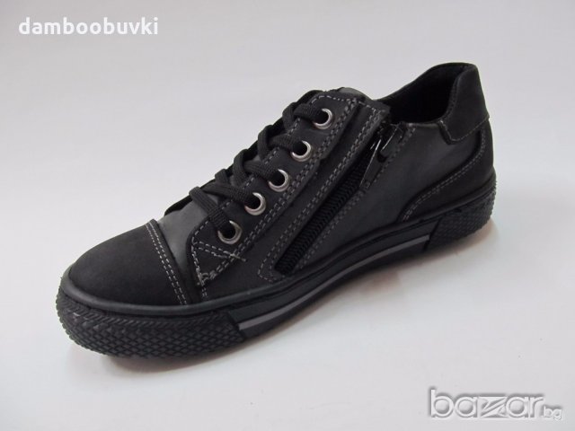Спортни детски обувки PONKI естествена кожа черно/сиво 29/36, снимка 3 - Детски маратонки - 19091215