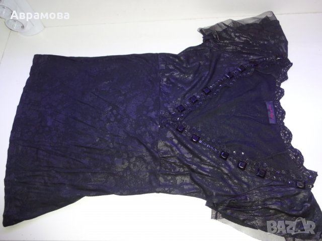 M/L размер Pina Fly блуза, черна, камъни – M/Lразмер, снимка 1 - Корсети, бюстиета, топове - 25034796