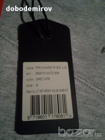 Нова сива блуза G-Star RAW Prichard Sweatshirt, оригинал, снимка 11 - Блузи - 13302423