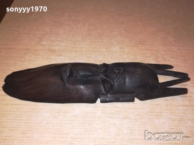 африканска маска-масивна-27х7х4см-внос швеицария, снимка 9 - Колекции - 20913357
