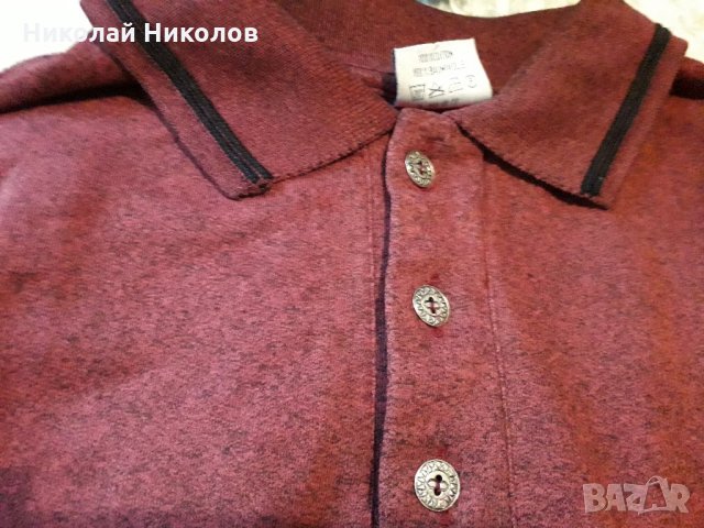 Пуловер мъжки - тъмночервен, снимка 3 - Пуловери - 12017078