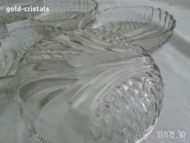  Руски стъклени чинии купички, снимка 4 - Антикварни и старинни предмети - 23832802