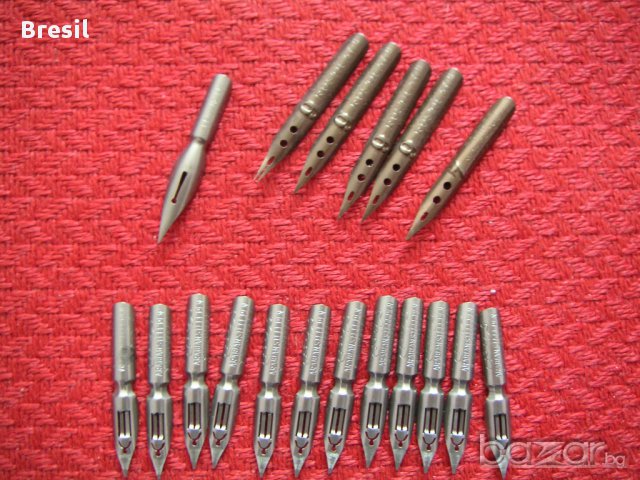 Перодръжка с писец, перо, писци, пера, писалка, снимка 2 - Антикварни и старинни предмети - 17845940