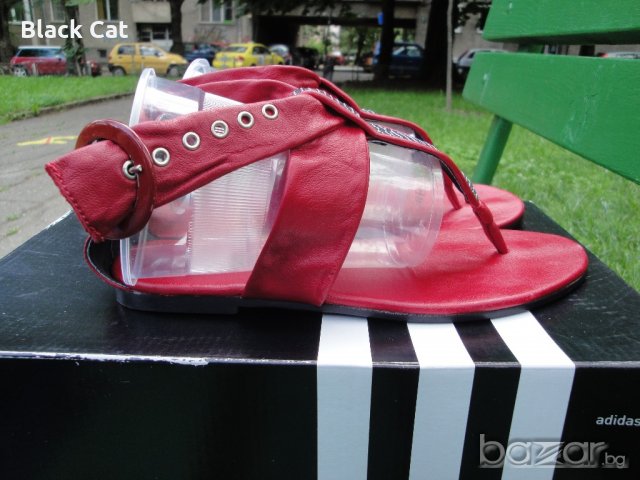 Червени кожени дамски сандали "Ingiliz" / "Ингилиз" (Пещера), естествена кожа, летни обувки, чехли, снимка 7 - Сандали - 7608732